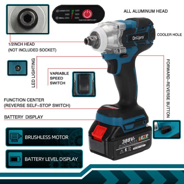 Cordless Brushless Impact Wrench - Image 3