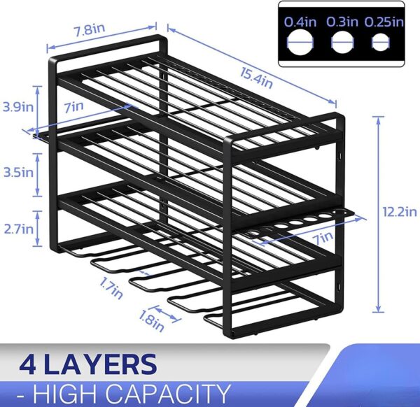 Removable 4-Layer Electric Tool Storage Rack for Wall Mounting - Image 5