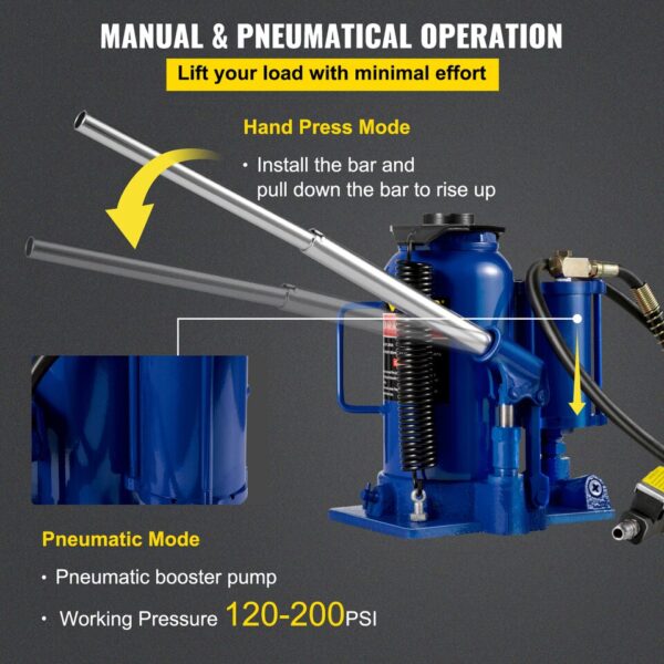 20 Ton Air Hydraulic Bottle Jack for Heavy-Duty Lifting - Image 6