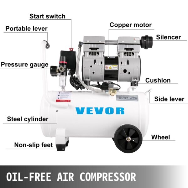 Silent Oil-Free Air Compressor for Home Repair and Inflation - Image 4