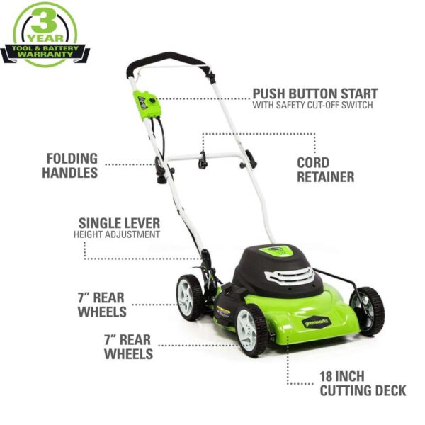 Greenworks Walk-Behind Push Lawn Mower - Image 5