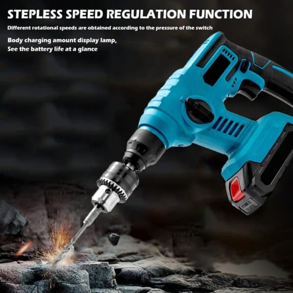 Cordless Electric Hammer for Concrete Demolition - Image 4