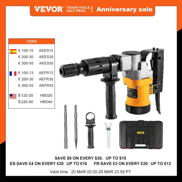 Rotary Hammer Drill for DIY Demolition - Image 2