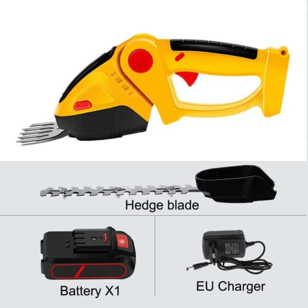 Cordless Electric Hedge Trimmer for Shrub Pruning and Weeding