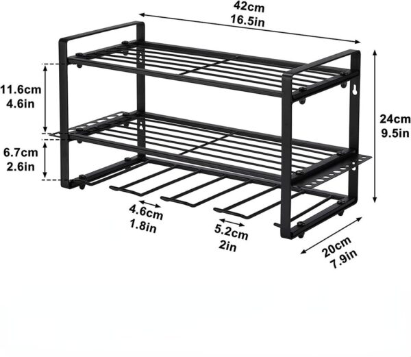 Removable 4-Layer Electric Tool Storage Rack for Wall Mounting - Image 3