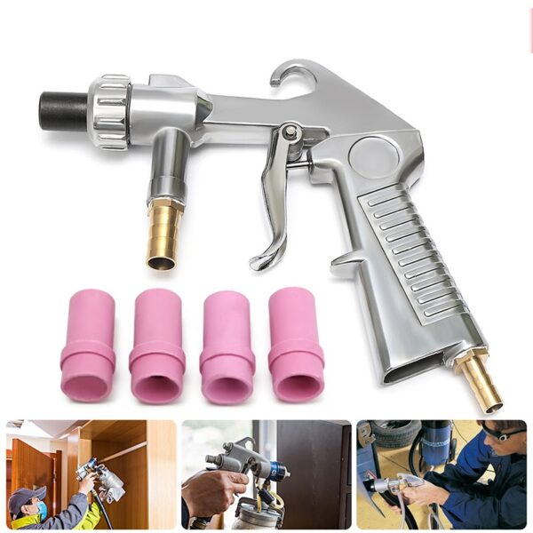 Sandblaster Air Siphon Feed Blast Gun Kit for Sandblasting - Image 4