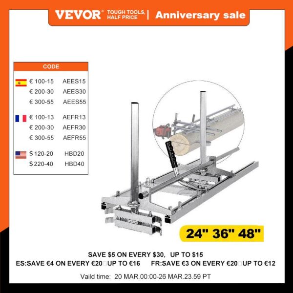 Chainsaw Mill for Portable Wood Lumber Cutting - Image 2