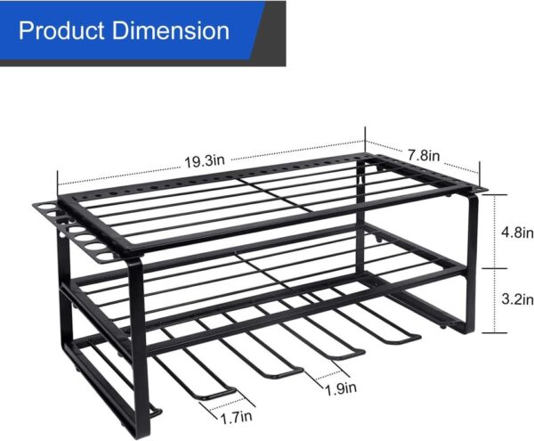 Removable 4-Layer Electric Tool Storage Rack for Wall Mounting - Image 7