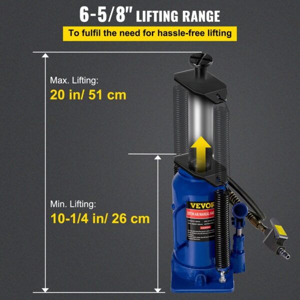 20 Ton Air Hydraulic Bottle Jack for Heavy-Duty Lifting - Image 5