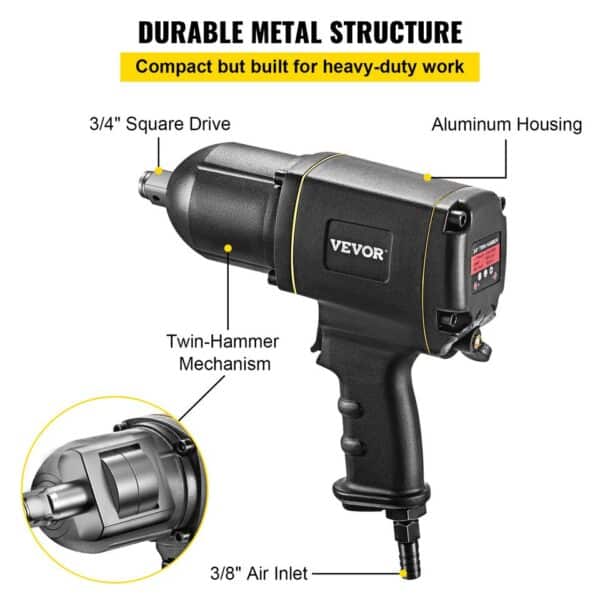 3/4" Pneumatic Impact Wrench with Huge Torque