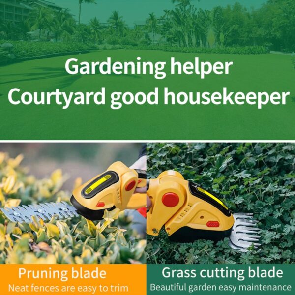 Cordless Electric Hedge Trimmer for Shrub Pruning and Weeding - Image 3