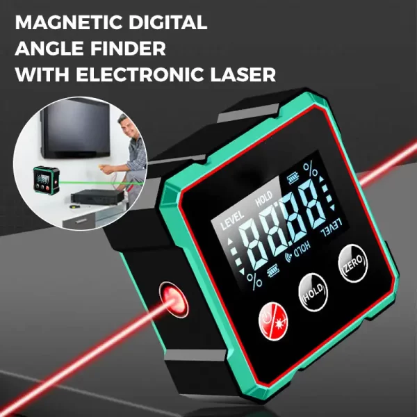 Magnetic Digital Angle Finder with Electronic Laser - Image 2